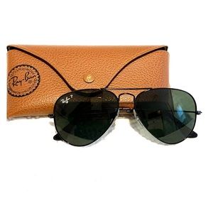 Polarized All Black Ray Ban Aviators (small)